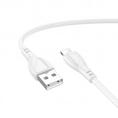 Кабель для зарядки iPhone (USB - Lightning) Borofone BX121 Lightning (1м., 2.4A) цвет: белый