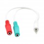 Аудиокабель / Разветвитель CableExpert CCA-417  20 см, белый
