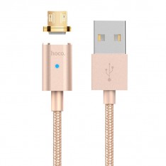 Hoco U16 USB-microUSB Магнитный кабель 1.2 м. золотой