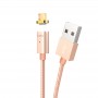Hoco U16 USB-microUSB Магнитный кабель 1.2 м. золотой