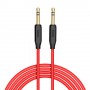 Кабель Hoco UPA11 audio AUX TPE braid, длина 1м, 3,5 to 3,5, цвет красный