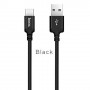 Кабель USB - Type C, Hoco X14, 2 метра, цвет черный