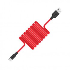 Кабель Type-c USB для зарядки телефона и синхронизации данных, Hoco X21 1м, цвет красный