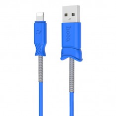 Кабель для Iphone Lightning USB для зарядки телефона и синхронизации данных, Hoco X24 1м, цвет голубой