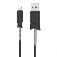 Кабель для Iphone Lightning USB для зарядки телефона и синхронизации данных, Hoco X24 1м, цвет черный