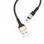 Кабель Micro USB для зарядки телефона и синхронизации данных, Hoco X26 1м, цвет черный/золотой