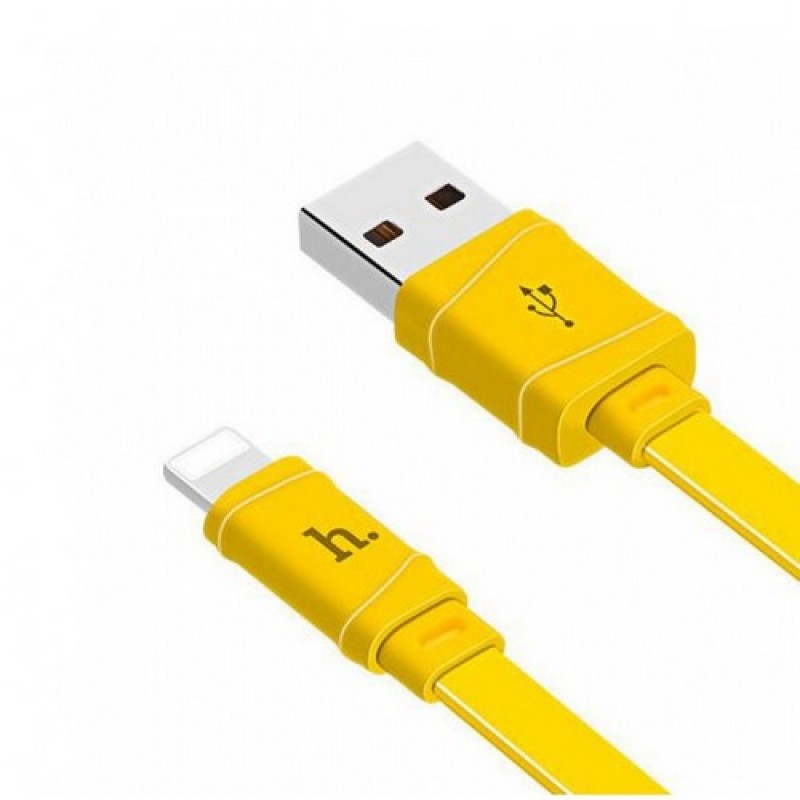 Hoco X5 Bamboo USB кабель Lightning 1м желтый