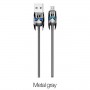 Кабель для Android Micro-USB Hoco U30, темно-серый