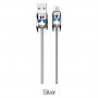 Кабель для Android Micro-USB Hoco U30, серебряный