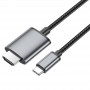 Кабель Type-C - HDMI Hoco UA27 2м, металлик