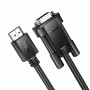 Кабель HDMI Hoco US12 HDMI to VGA (1 м,поддержка HD) цвет:черный