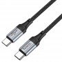 Кабель Hoco X102 Type-C to Type-C (60W,нейлон,1 м) цвет: черный
