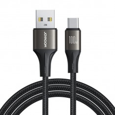 Кабель для зарядки телефона (USB - Type-C) JoyRoom S-A25, 3A, 2 м., черный