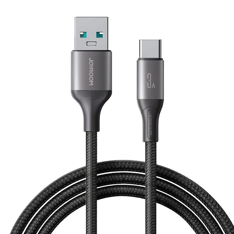 Кабель для зарядки iPhone, Android (USB - Type-C) JoyRoom S-A28, 3A, 1м., черный