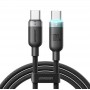 Кабель для зарядки iPhone 18 / 17 с автоотключением (Type-C - Type-C) JoyRoom S-A63, 100W, 1.2м., черный