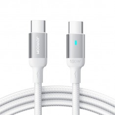 Кабель для зарядки iPhone 16 (Type-C - Type-C) JoyRoom SA-10, 100W, 1.2м., белый