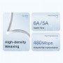 USB / Type-C кабель Rock R6, 6 ампер 150см