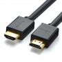 Кабель HDMI Ugreen HD104-10106 HDMI 2.0 to HDMI 2.0, силиконовый круглый, 1m, Black