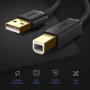 Кабель для принтера Ugreen US135-10350 USB 2.0 AM to USB 2.0 BM, 1.5m, Black
