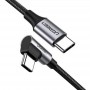 PD кабель (Type-C - Type-C) Ugreen US255-50123, 3A, 60W, 1 м., черный
