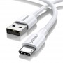 USB-C кабель (USB - Type-C) Ugreen US287-60121, 3A, 1 м., белый