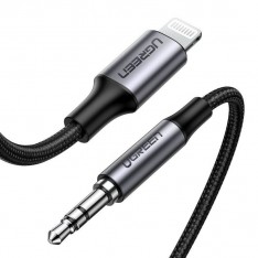 Audio-кабель (AUX) для iPhone с сертификатом MFI Ugreen US315, черный