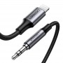 Audio-кабель (AUX) для iPhone с сертификатом MFI Ugreen US315, черный Audio-кабель (AUX) для iPhone с сертификатом MFI Ugreen US315, черный