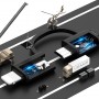 Кабель USB - micro-USB, Lightning (2 в 1) USAMS US-SJ192 U1 1m, цвет черный