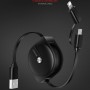 Кабель USB - micro-USB, Lightning (2 в 1) USAMS US-SJ192 U1 1m, цвет черный
