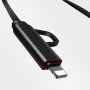 Кабель USB - micro-USB, Lightning (2 в 1) USAMS US-SJ192 U1 1m, цвет черный