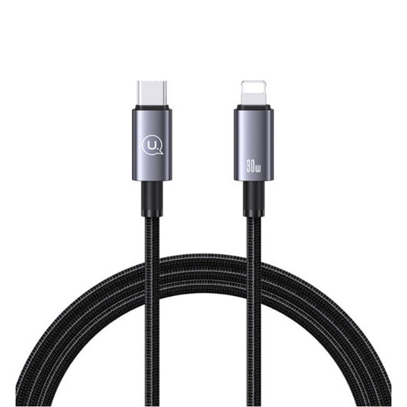 Кабель для зарядки iPhone Usams Sufeng US-SJ662 Type-C - Lightning, 30W, 1.2м, черный