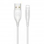 Кабель USB USAMS US-SJ266 U18 Lightning, 2A, 1м, белый