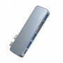 Переходник для MacBook Yesido HB10 (2xType-C - 3xUSB, TF, SD)