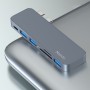 Переходник для MacBook Yesido HB10 (2xType-C - 3xUSB, TF, SD)
