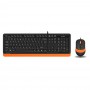 Клавиатура + мышь A4Tech Fstyler F1010 (черный/оранжевый)