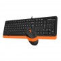 Клавиатура + мышь A4Tech Fstyler F1010 (черный/оранжевый)