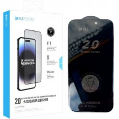 iPhone 15 Pro Max Защитное стекло KuZoom Антишпион, 20 градусов