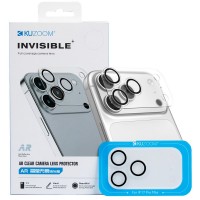 Защитное стекло на линзы камер Apple iPhone 17 Pro, KuZoom AR Invisible, Clear
