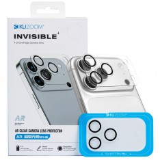 Защитное стекло на линзы камер Apple iPhone 17 Pro, KuZoom AR Invisible, Clear