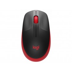 Мышь Logitech M190 (черный/красный)
