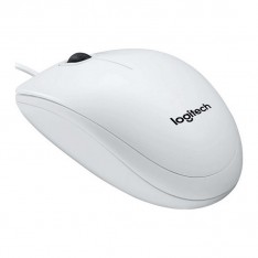 Logitech B100 проводная оптическая мышь, белый цвет