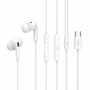 Наушники Celebrat E300 Ear, штекер Type-C, белый