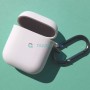 Силиконовый чехол для AirPods 1 / 2, с карабином, цвет 17, белый
