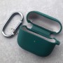 Чехол для AirPods 3, силиконовый с карабином, Original Green