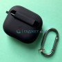 Силиконовый чехол для AirPods 3, с карабином, цвет 01, черный