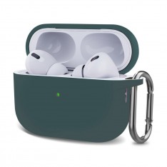 Чехол для AirPods Pro 2, силиконовый с карабином / шнурком, цвет Original Green
