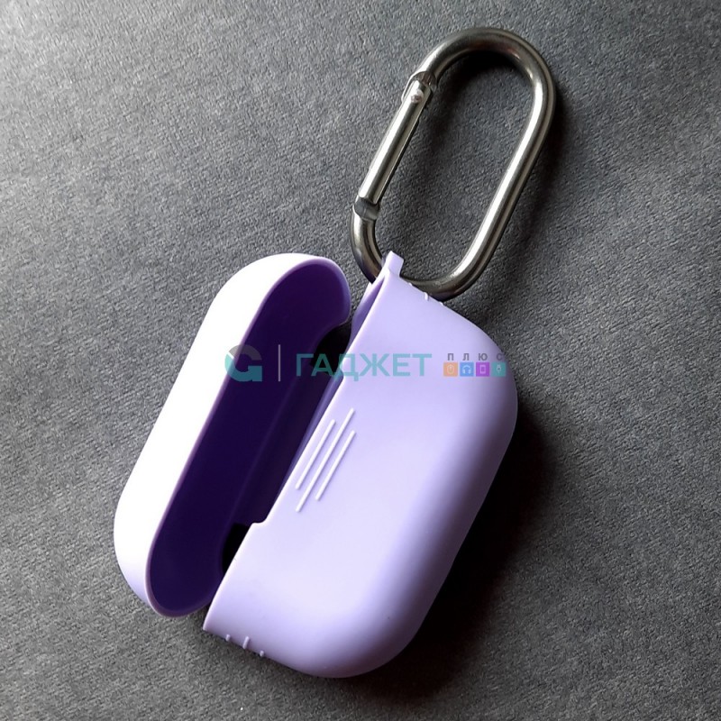 Силиконовый чехол для AirPods Pro, сирень Силиконовый чехол для AirPods Pro, сирень