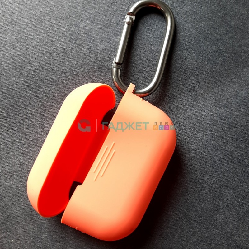 Силиконовый чехол для AirPods Pro, оранжевый Силиконовый чехол для AirPods Pro, оранжевый