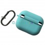Силиконовый чехол для AirPods Pro, с карабином, цвет 11, ментол Силиконовый чехол для AirPods Pro, с карабином, цвет 11, ментол