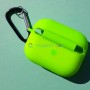 Силиконовый чехол для AirPods Pro, с карабином, цвет 21, неоново-салатовый Силиконовый чехол для AirPods Pro, с карабином, цвет 21, неоново-салатовый